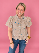 Load image into Gallery viewer, dot the line scarf top
