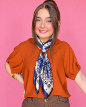 Load image into Gallery viewer, autumn elegance puff sweater, rust