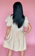 Load image into Gallery viewer, latte love embroidered dress