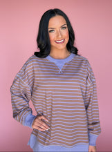 Load image into Gallery viewer, seeing stripes, mocha + lavender