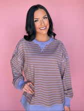 Load image into Gallery viewer, seeing stripes, mocha + lavender