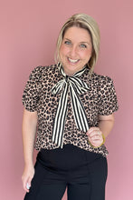 Load image into Gallery viewer, wild about fall tie-neck blouse