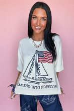 Load image into Gallery viewer, sailing into freedom summer sweater