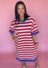 Load image into Gallery viewer, stars, stripes, and summer midi dress