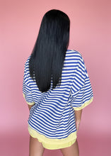 Load image into Gallery viewer, blue stripe getaway top