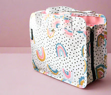Load image into Gallery viewer, all things new rainbow + dot Bible bag | kingfolk