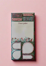 Load image into Gallery viewer, sticky note set, teal blooms | the daily grace co