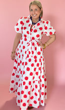 Load image into Gallery viewer, classic red polka dot maxi