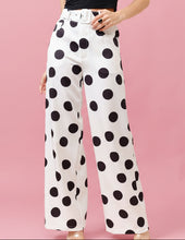 Load image into Gallery viewer, polka dot pants, white + black