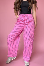 Load image into Gallery viewer, pink polka dot barrel pants