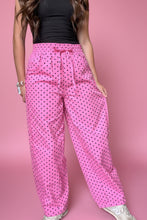 Load image into Gallery viewer, pink polka dot barrel pants