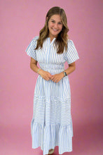 Load image into Gallery viewer, sophisticated stripes spring midi