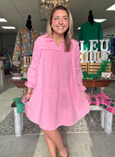 Load image into Gallery viewer, pretty in pink bubble sleeve dress
