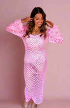 Load image into Gallery viewer, sunset stroll knit cover-up, pink | blakeley