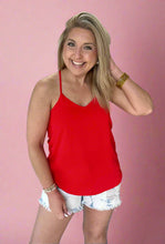 Load image into Gallery viewer, the strappy tank, red