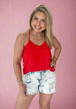 Load image into Gallery viewer, the strappy tank, red