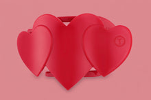 Load image into Gallery viewer, red heart to heart medium flat hair clip | teleties