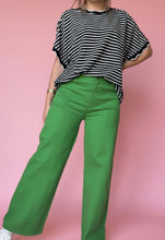 Load image into Gallery viewer, high-waist wide leg office trousers, green
