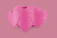 Load image into Gallery viewer, pink heart to heart medium flat hair clip | teleties