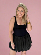 Load image into Gallery viewer, let's play bubble skort dress, black | blakeley