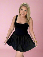 Load image into Gallery viewer, let's play bubble skort dress, black | blakeley
