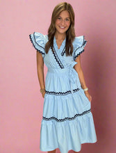 Load image into Gallery viewer, ricrac trim midi, blue