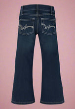 Load image into Gallery viewer, GIRLS' wrangler boot cut jean, dark blue