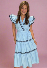 Load image into Gallery viewer, ricrac trim midi, blue