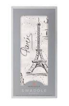 Load image into Gallery viewer, london, paris, new york bamboo swaddle