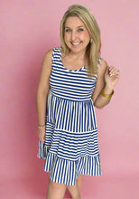Load image into Gallery viewer, the nantucket swing dress, blue