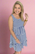 Load image into Gallery viewer, the nantucket swing dress, blue