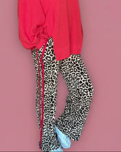 Load image into Gallery viewer, leopard + red stripe pants