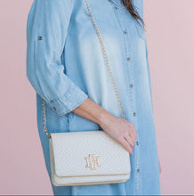Load image into Gallery viewer, bryn crossbody clutch woven almond | caroline hill