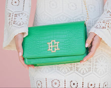 Load image into Gallery viewer, bryn crossbody clutch kelly green EC | caroline hill