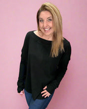 Load image into Gallery viewer, zoey athleisure top, black | blakeley