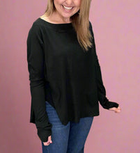 Load image into Gallery viewer, zoey athleisure top, black | blakeley