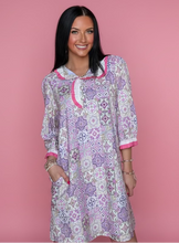 Load image into Gallery viewer, ruffle neck shift dress, pink