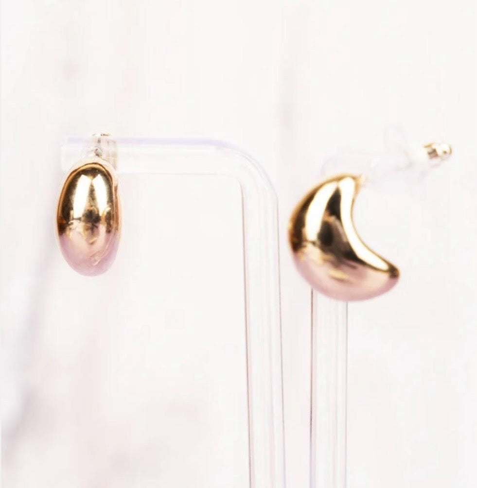 gold bubble earrings