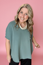 Load image into Gallery viewer, airflow v-neck dolman top, ash jade | reg + plus