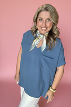 Load image into Gallery viewer, airflow v-neck dolman top, dusty blue