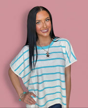 Load image into Gallery viewer, zenana striped oversized sweater, mint