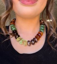 Load image into Gallery viewer, woodland jewel beaded statement necklace