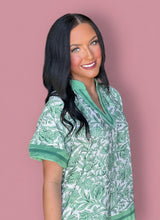 Load image into Gallery viewer, main character floral blouse, green