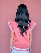 Load image into Gallery viewer, brunch + beyond linen top, rose pink