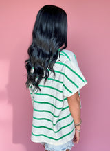 Load image into Gallery viewer, zenana striped oversized sweater, kelly green