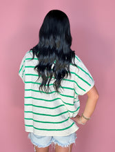 Load image into Gallery viewer, zenana striped oversized sweater, kelly green