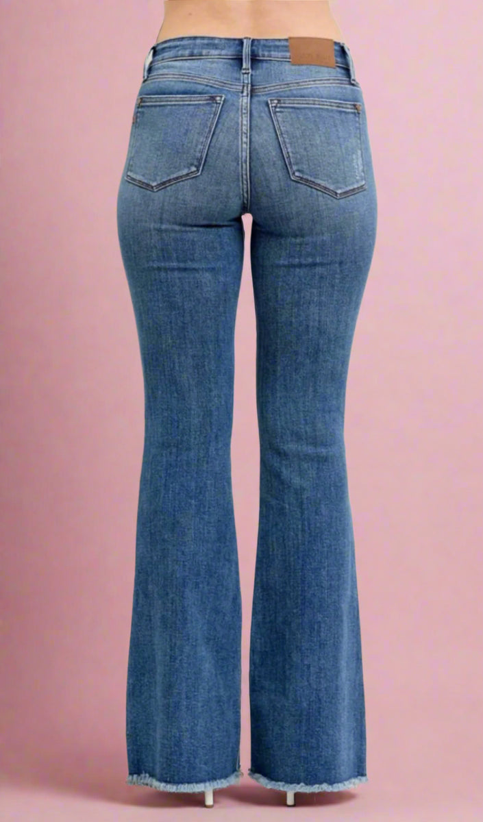 Judy Blue High Waist Vintage Wash Flare Jeans