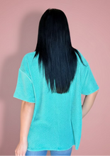 Load image into Gallery viewer, zenana ribbed pocket top, turquoise (reg + plus)