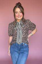 Load image into Gallery viewer, wild about fall tie-neck blouse