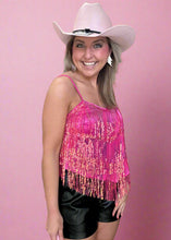 Load image into Gallery viewer, pink fringe cami